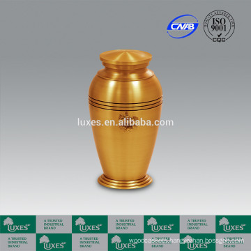 LUXES Metal Flower Pot Urns For Cremation Gold Color Ash Urns